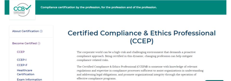 Certified Compliance and Ethics Professional