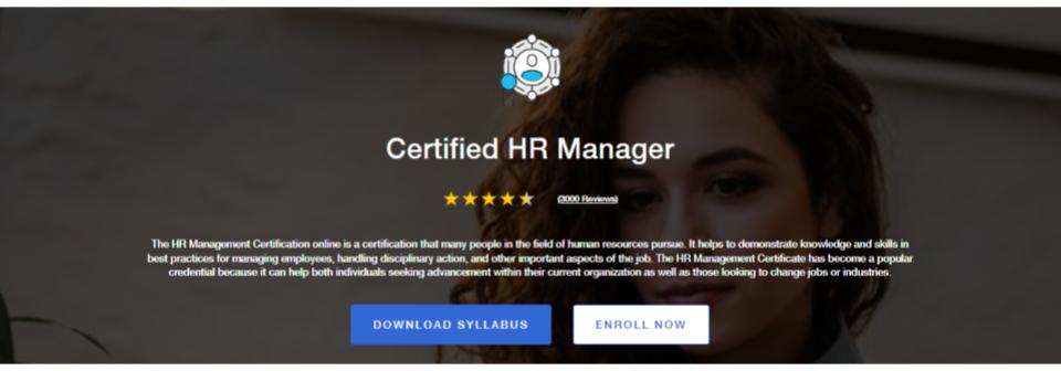 Certified HR Manager Certification Course by HR University