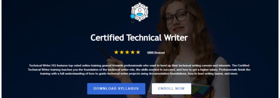 Certified Technical Writer by Technical Writer HQ