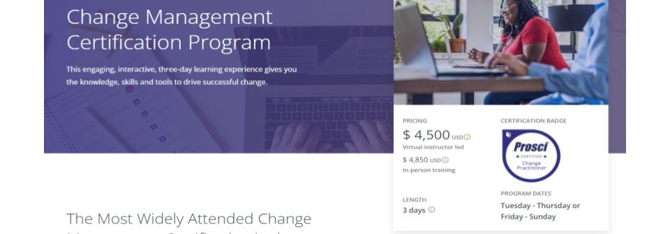 Change Management Certification Program