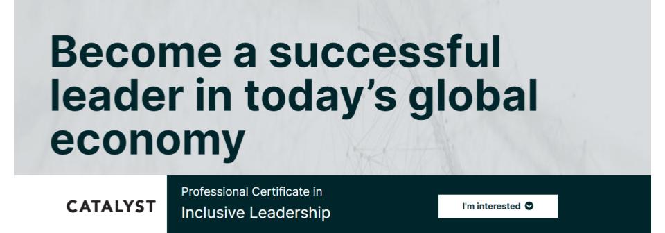 Professional Certificate in Inclusive Leadership