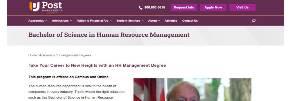 Bachelor of Science in Human Resource Management