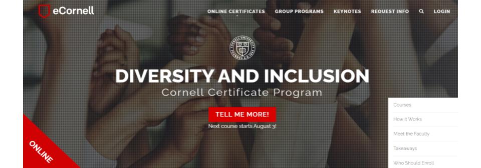 Diversity and Inclusion Cornell Certification