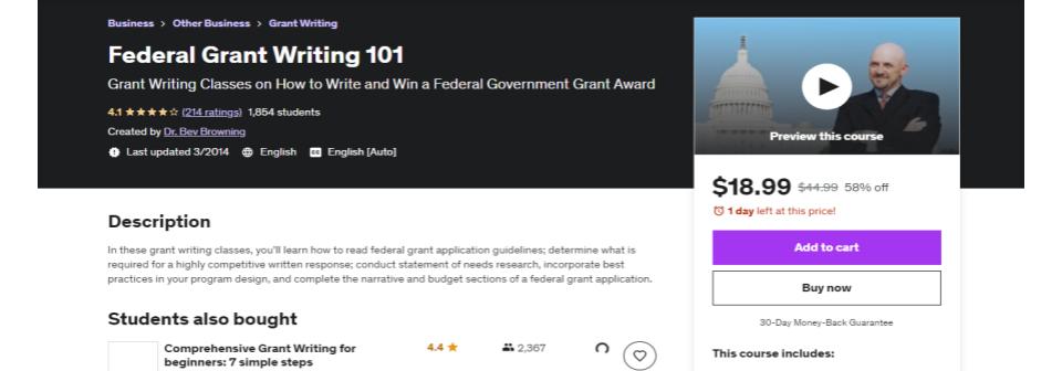 Federal Grant Writing 101