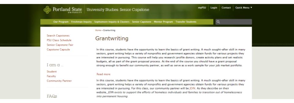 Grantwriting by Portland State University Certification Program