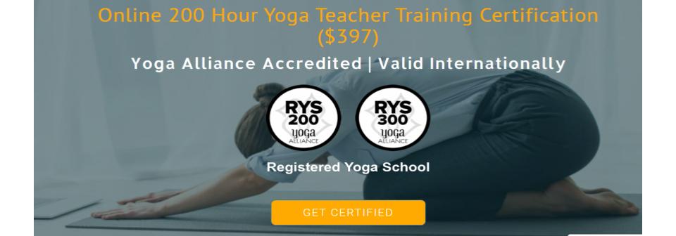 Online 200 Hour Yoga Teacher Training Certification