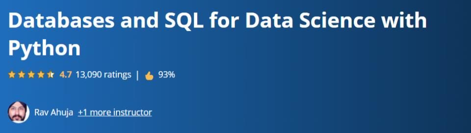 Databases and SQL for Data Science with Python - Coursera