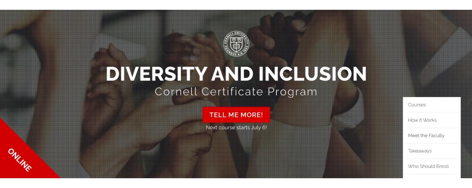 Diversity and Inclusion Cornell Certification
