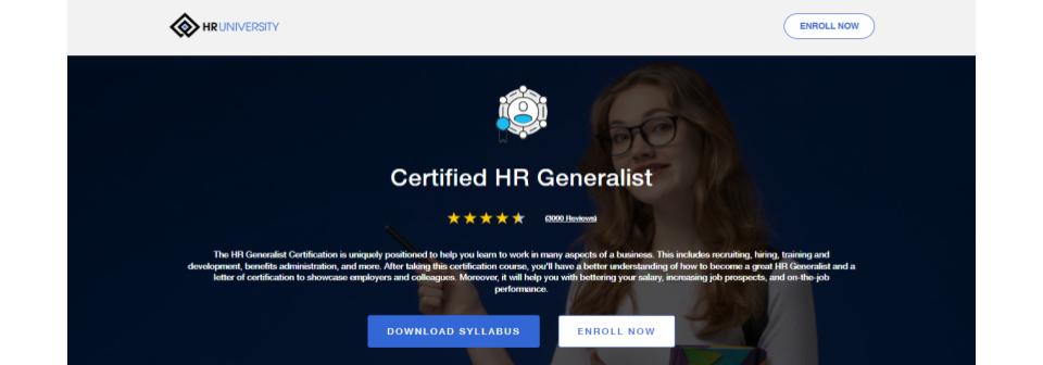 HR generalist certification