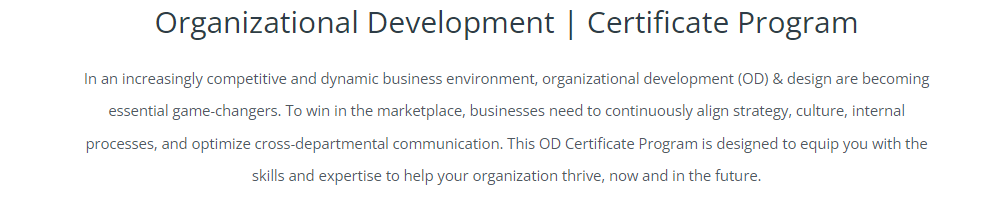 Organizational Development Program
