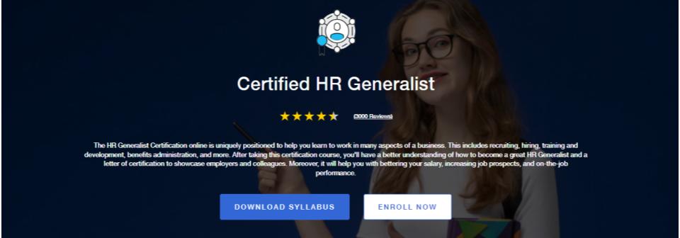 Certified HR Generalist Certification Course