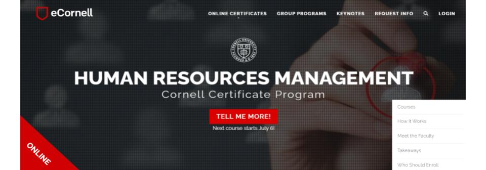 Human Resources Management Cornell Certificate Program